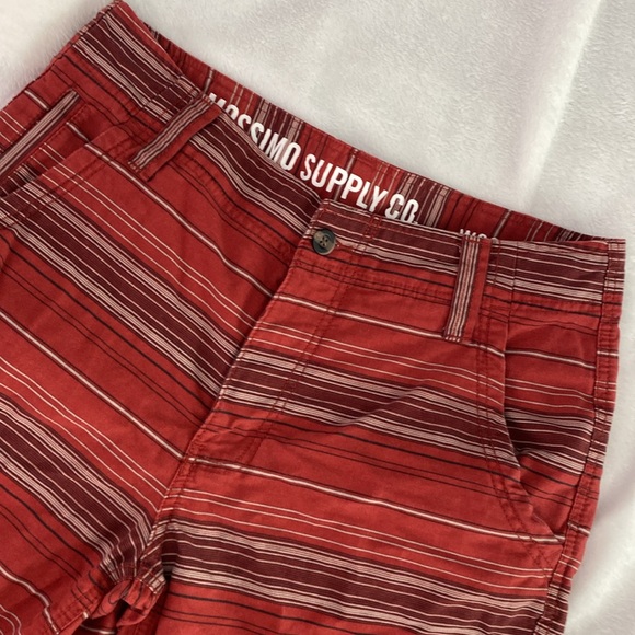 Brick red striped cargo shorts - Picture 3 of 17